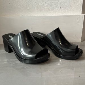 Melissa black rubber mule sandal brand new! Size 8